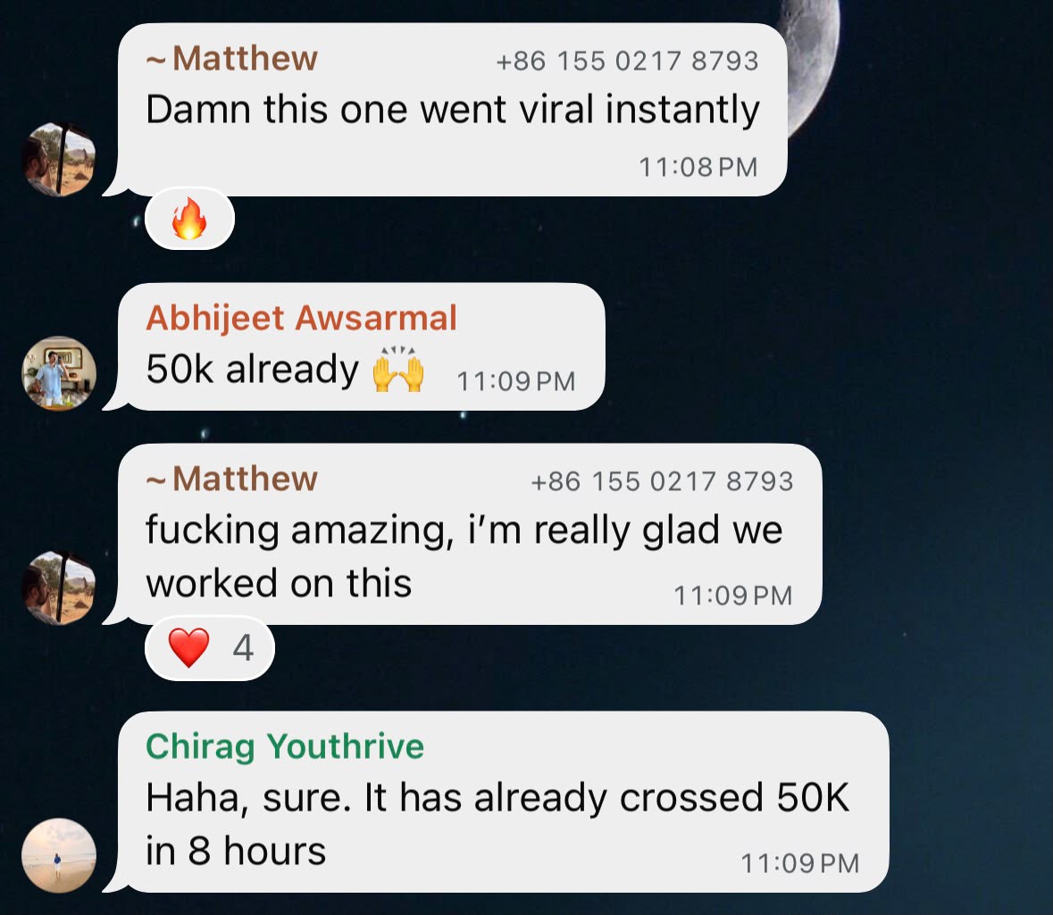 Client appreciation message